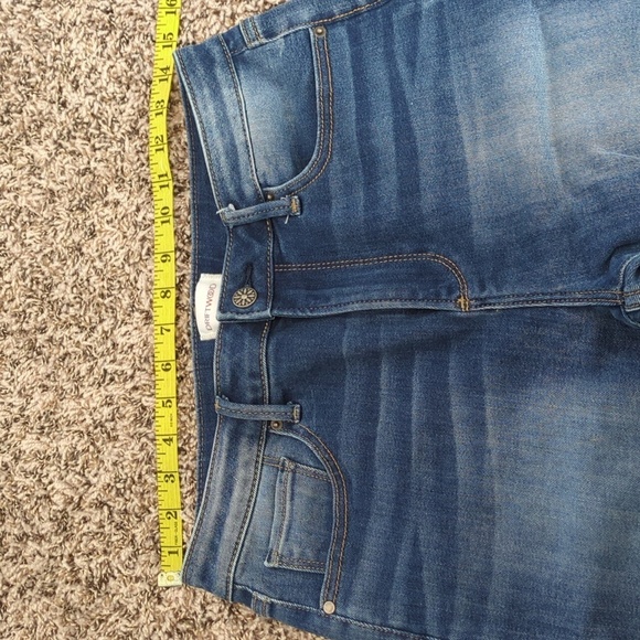 DRIFTWOOD Roxy blue Bahama mama high rise flared leg raw frayed hem jeans - Picture 7 of 12